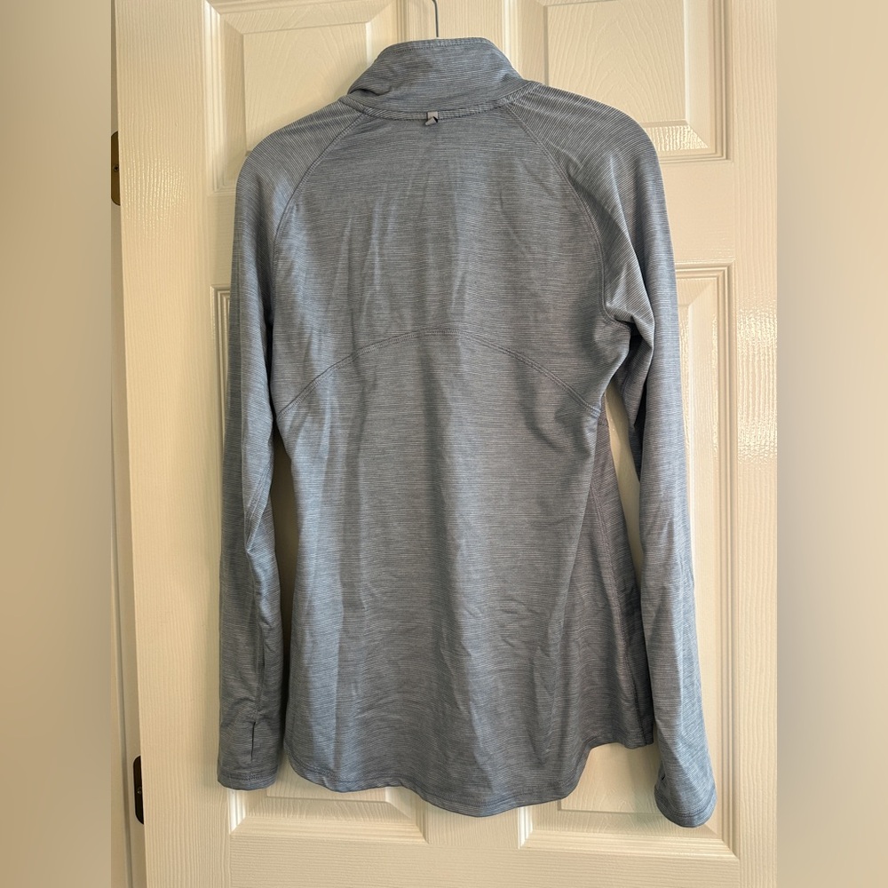 Champion Light Gray Striped Quarter-Zip Top - Picture 3 of 5